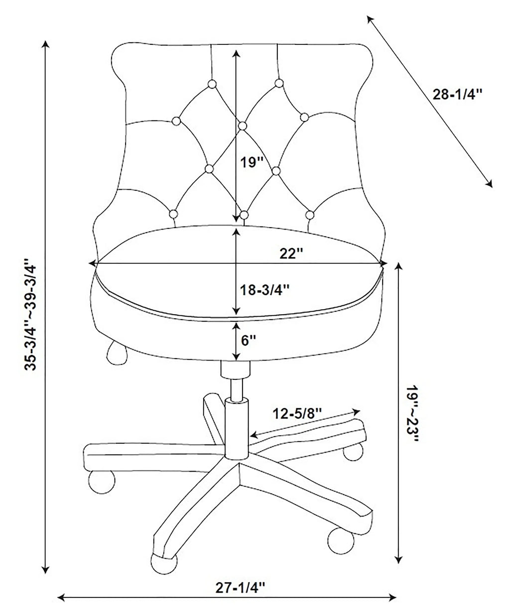 Off-White Swivel Manager's Chair with Adjustable Height F3694