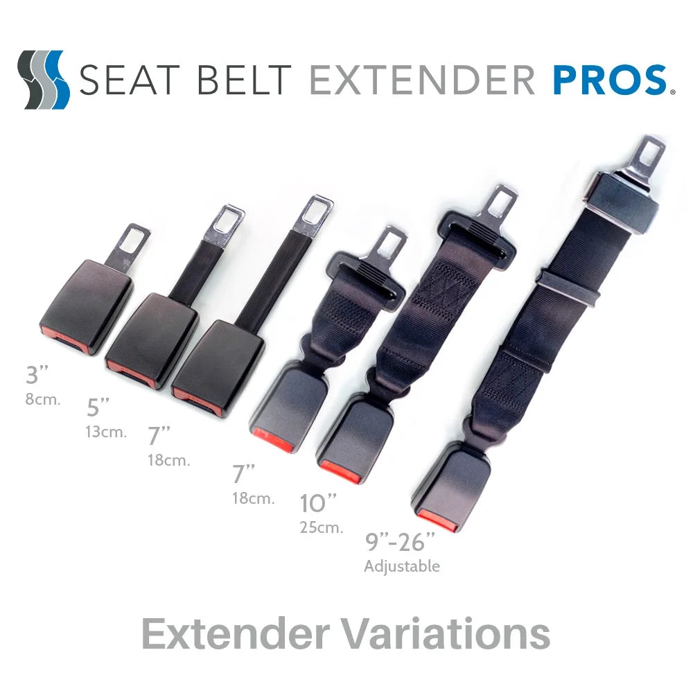 Black 7 Inch Seat Belt Extender X5538