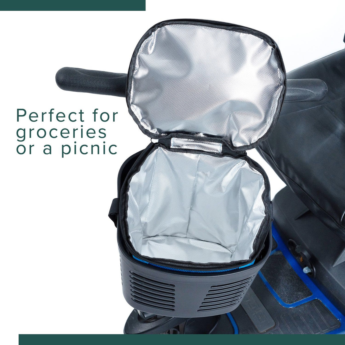 Insulated Basket Bag for Mobility Scooters & Power Chairs (Blue) T773941