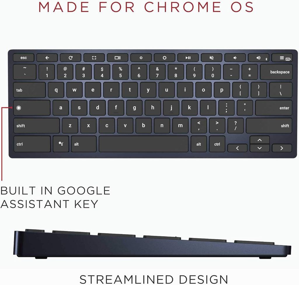 Wireless Bluetooth/USB Wired Desktop Keyboard for Chrome OS I683