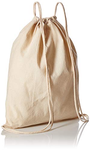 12 Pack Cotton Canvas Drawstring Backpack Bags S76560