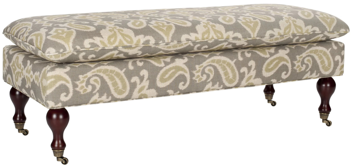 Brown Upholstered Bench with Wood Legs B3929