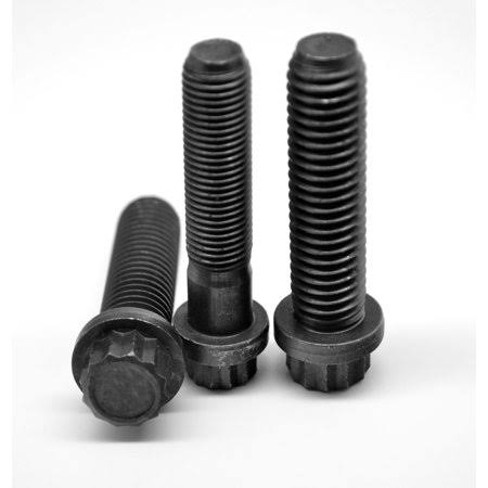 1 1/8-12 x 12 Fine Thread 12-Point Flange Screw Alloy Steel Thermal Black Oxide Pk 10 A645304