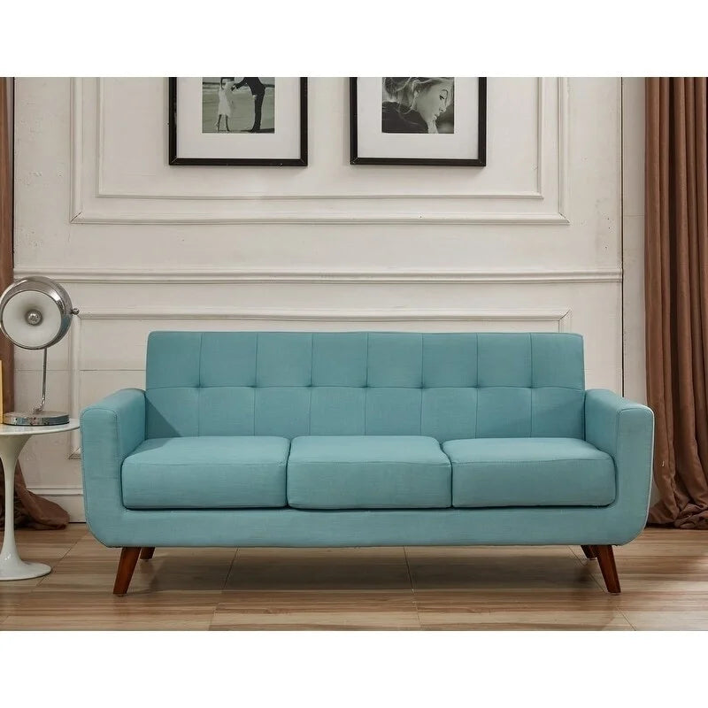 Linen Upholstered Tufted Mid-century Sofa K988493