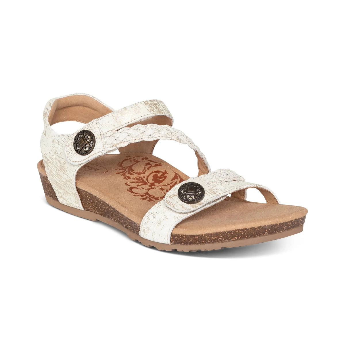 Jillian Braided Quarter Strap Gold Shoes N775885