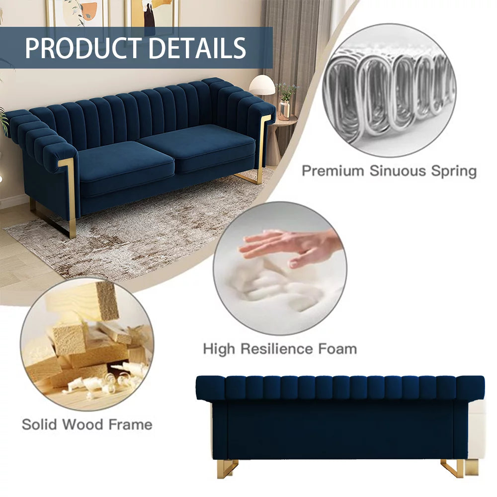 Velvet 3 Seater Sofa Couch R886