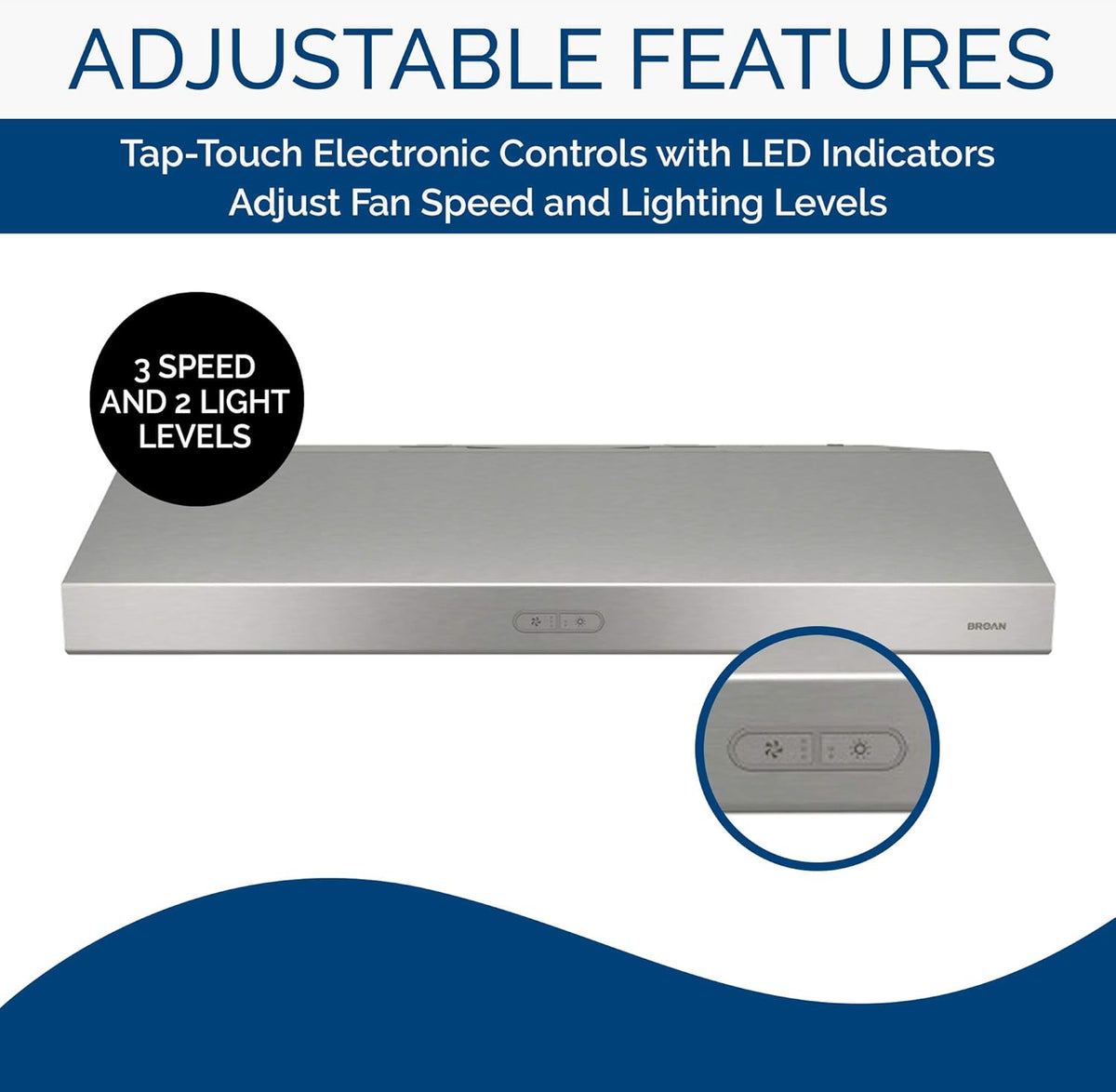 42-Inch Stainless Steel Under Cabinet Range Hood with Light Exhaust Fan T406