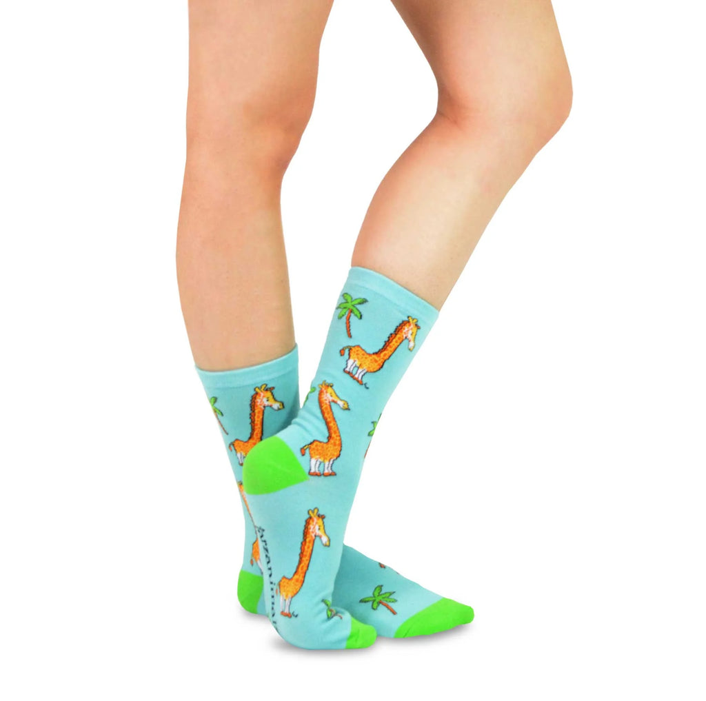 6 Pair Cartoon Safari Animal Crew Socks L4082