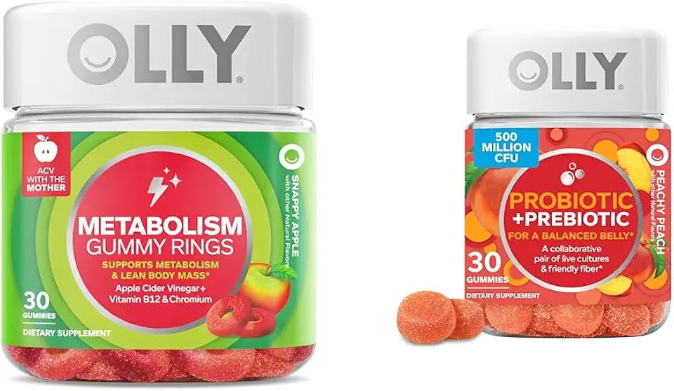 Apple Cider Vinegar Vitamin B12 Chromium Probiotic Prebiotic Gummy Rings E33706