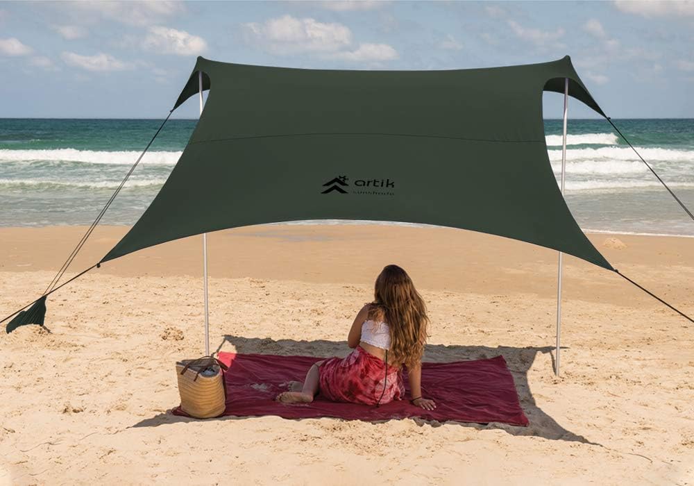 Pop Up Beach Tent Sun Shade with Carrying Bag, UPF50 UV Protection, Large I7031