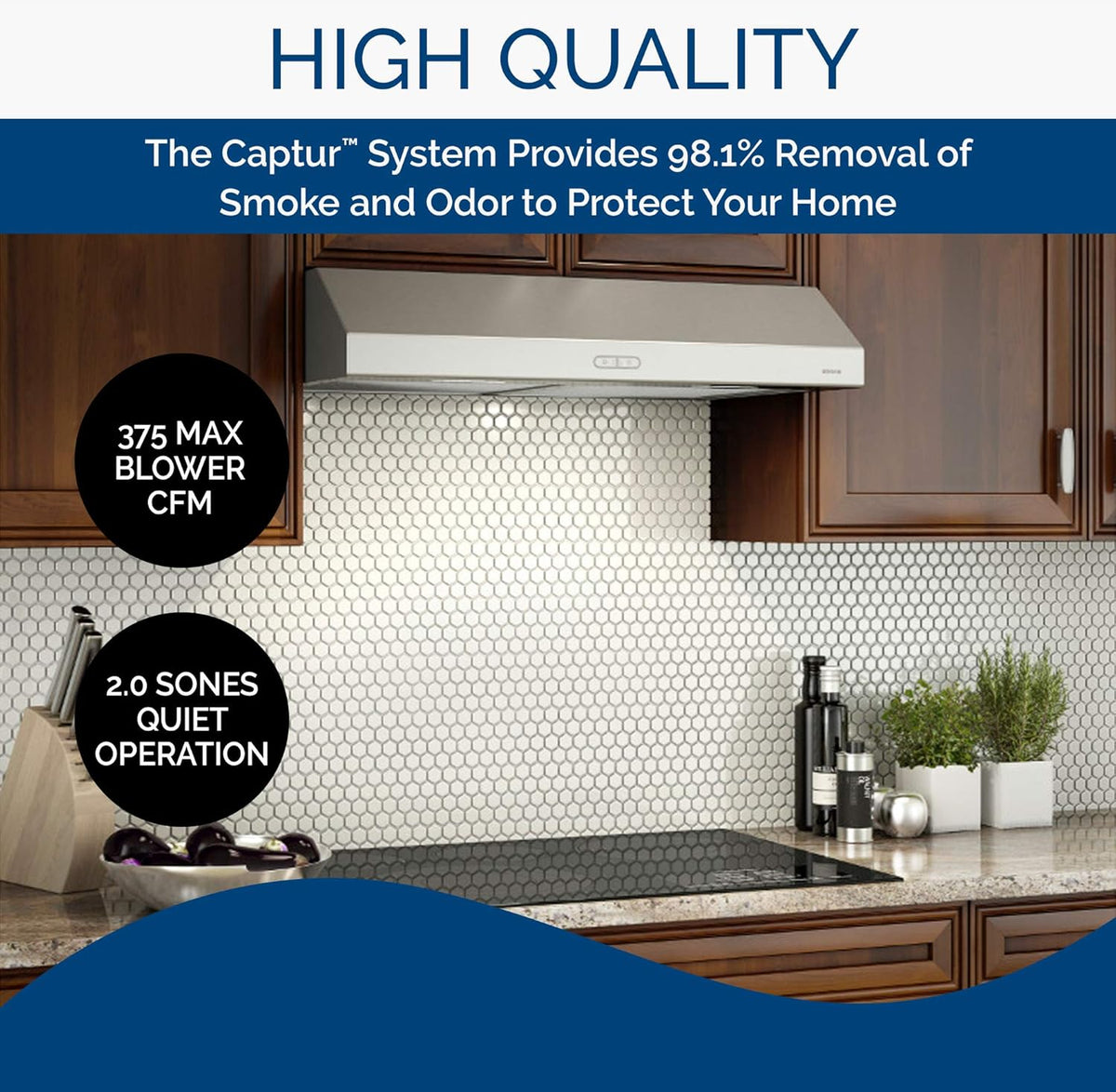 42-Inch Stainless Steel Under Cabinet Range Hood with Light Exhaust Fan T406