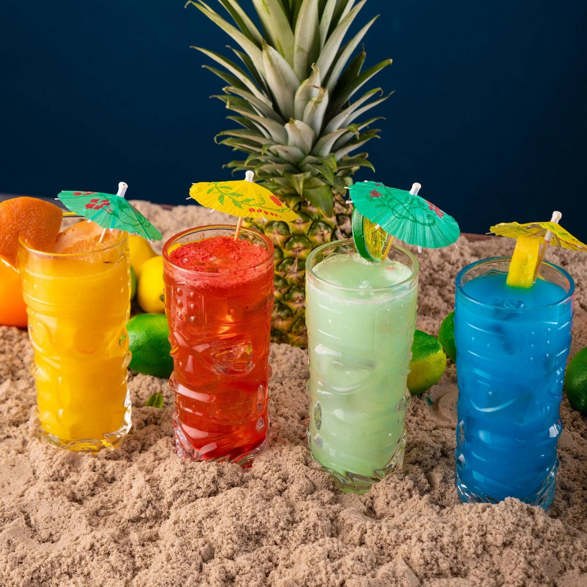 Clear Tiki Glasses, Set of 4, 450 ML O413246