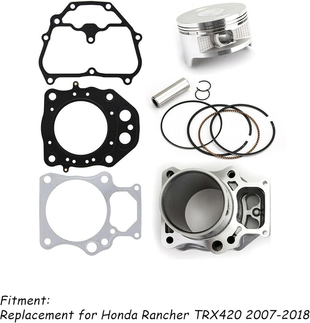 Cylinder Piston Gasket Top End Rebuild Kit for Honda Rancher TRX420 2007-2018 Z6013