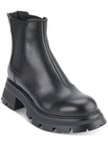 Black Round Toe Block Heel Chelsea Boots G95088