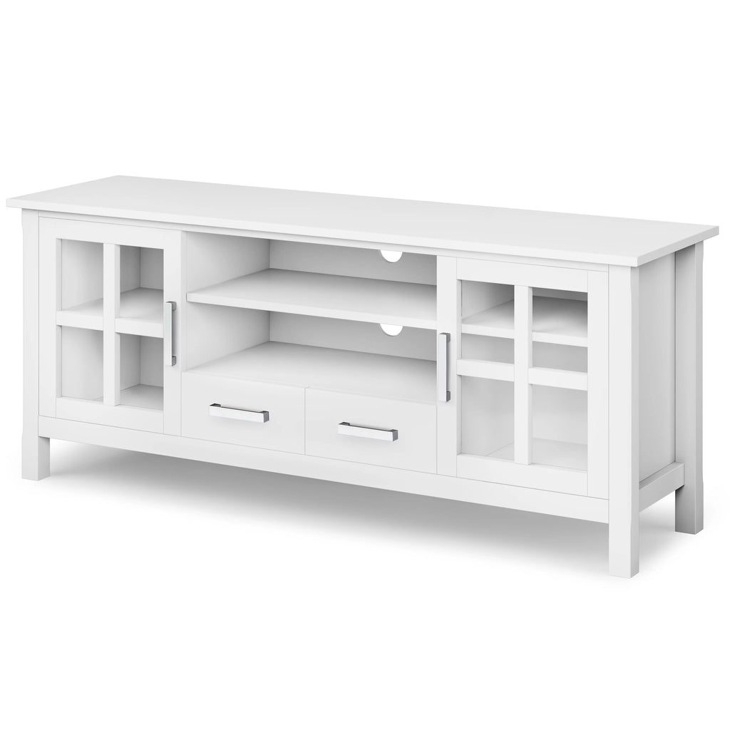 White Solid Wood 60 inch TV Media Stand N308908