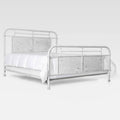 Distressed White Twin Metal Bed O470
