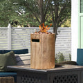 Tabletop Propane Fire Pit 10inch Portable Concrete Gas Fire Bowl Q478370
