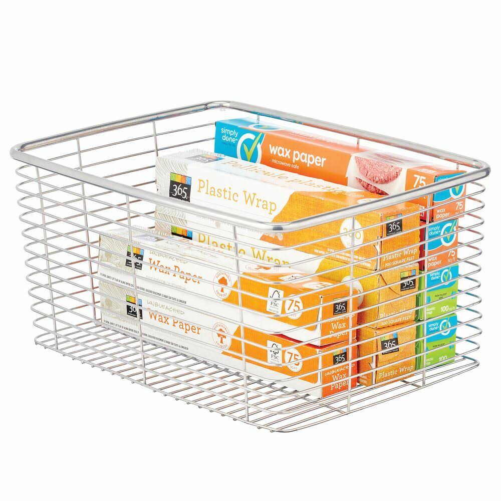 Metal Wire Kitchen Pantry Storage Organizer Bin W65827