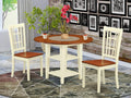 3 Piece Round Dropleaf Table and 2 Dining Chairs J199