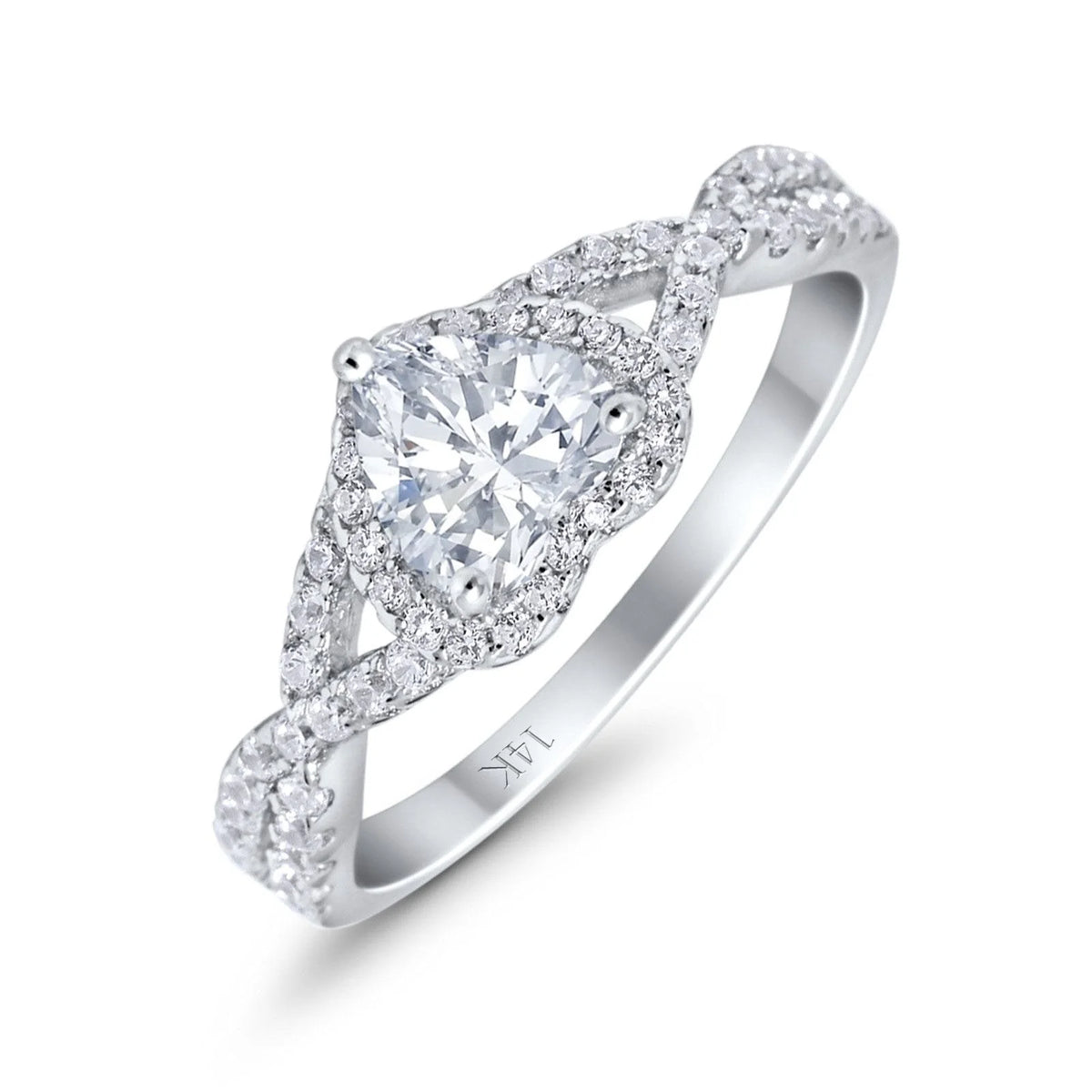 14K Gold Heart Promise Ring Size 5 Q4928