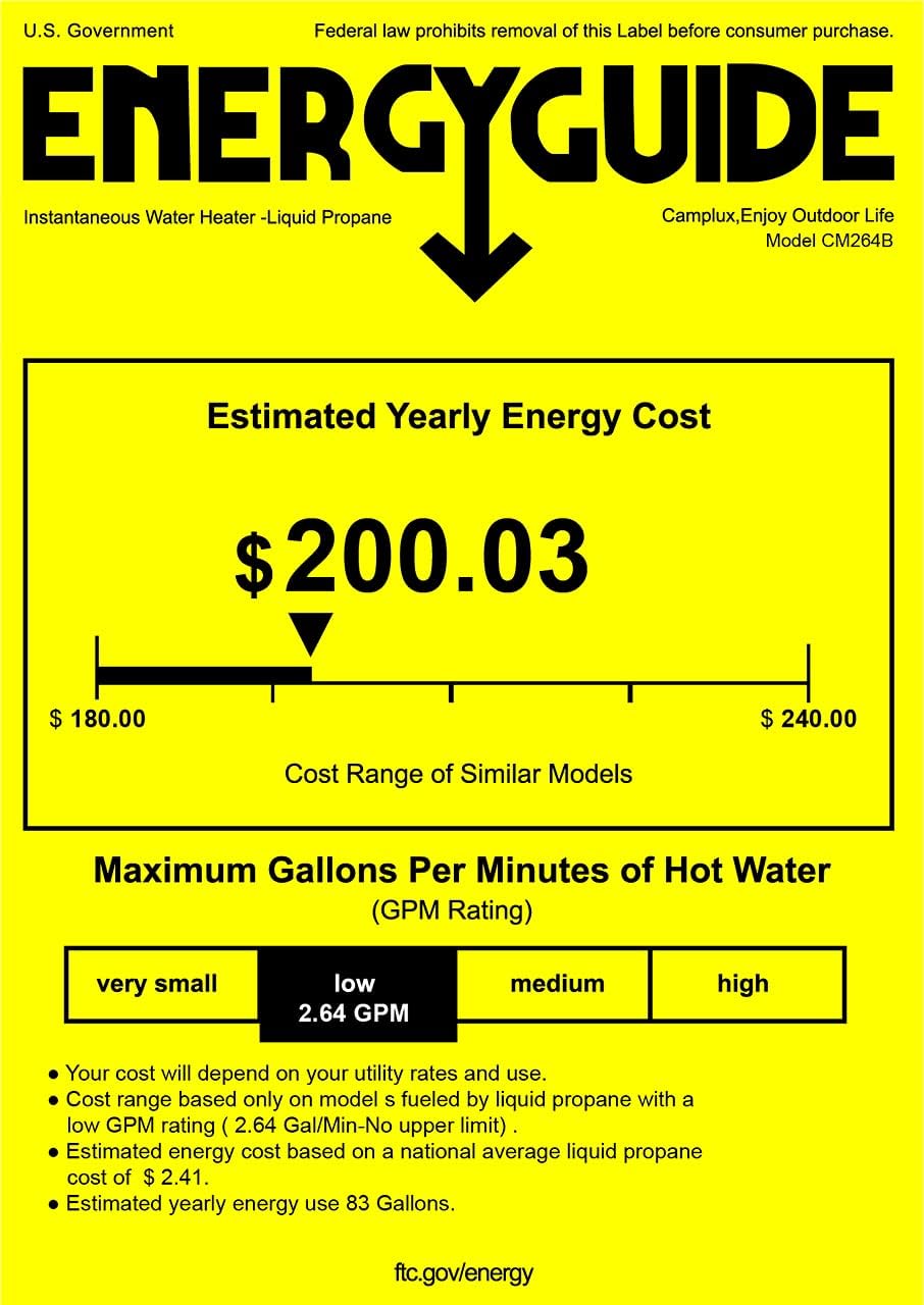 2.64 GPM Propane Tankless Water Heater T7402