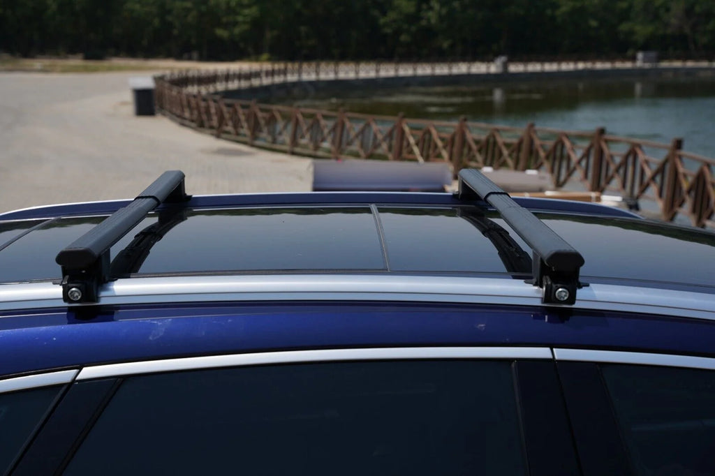 Silver Telescopic Roof Racks Cross Bars Luggage Carrier Set I5032