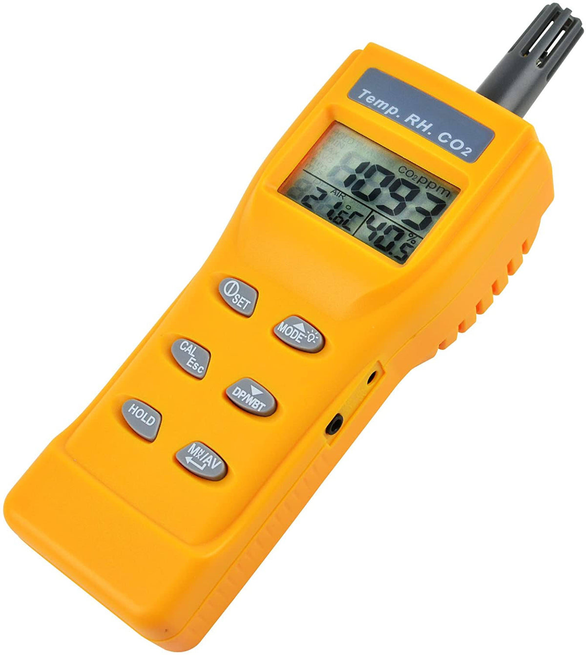 Yellow Digital Carbon Dioxide Temperature Humidity NDIR Sensor Tester Z539