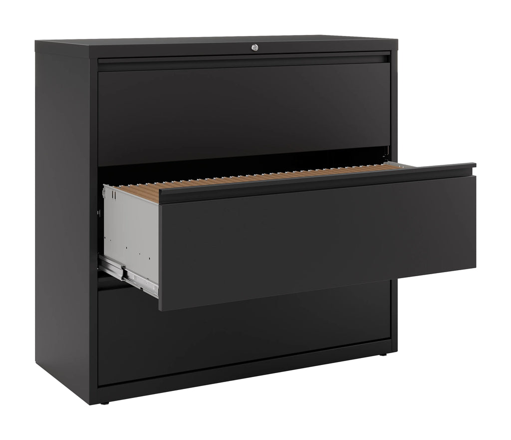 42 inch Wide 3 Drawer Metal Lateral File Cabinet Black Y93126