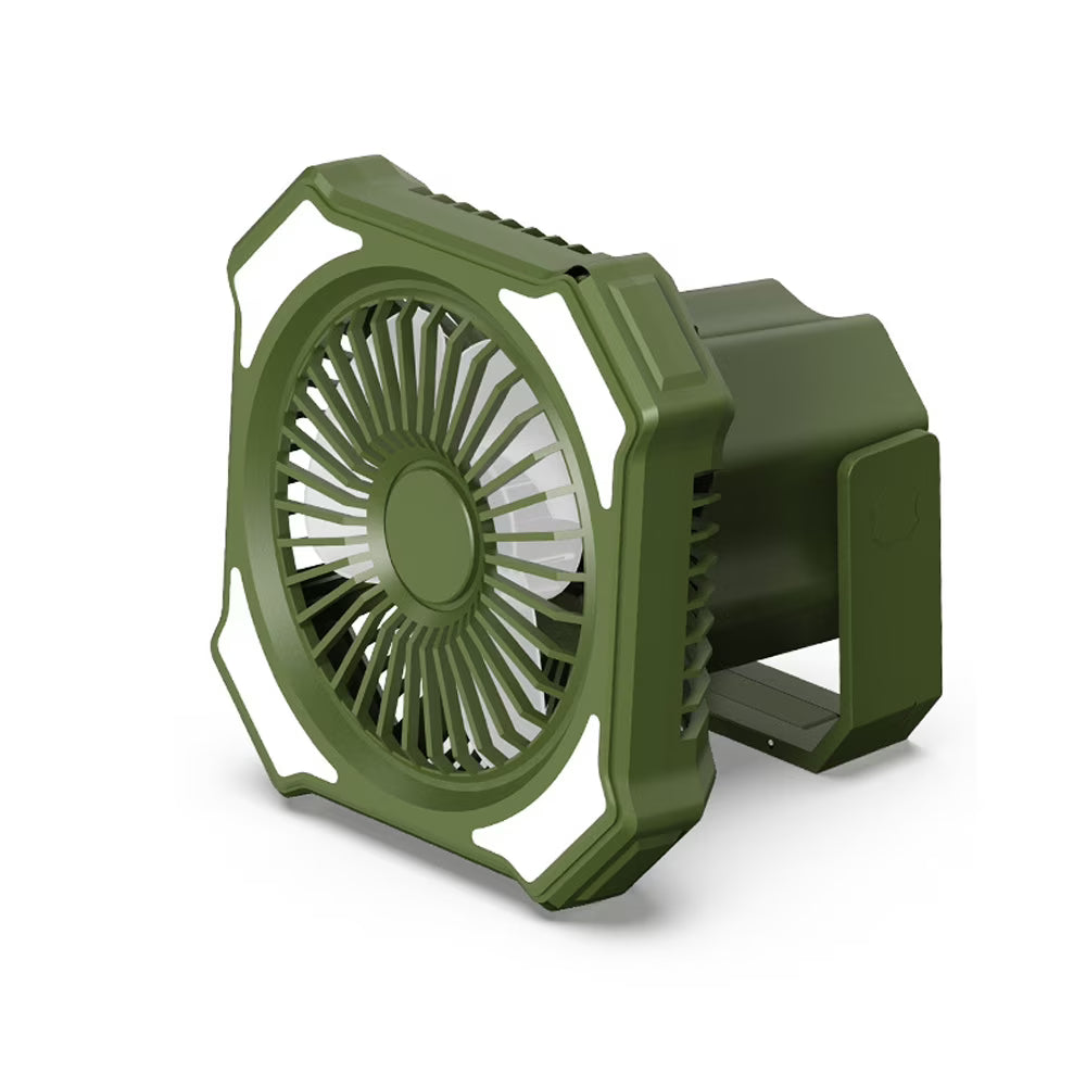 Camping Fan with LED Light USB Battery Operated Ceiling Tent Light Portable Power Bank with Remote Controller K664667