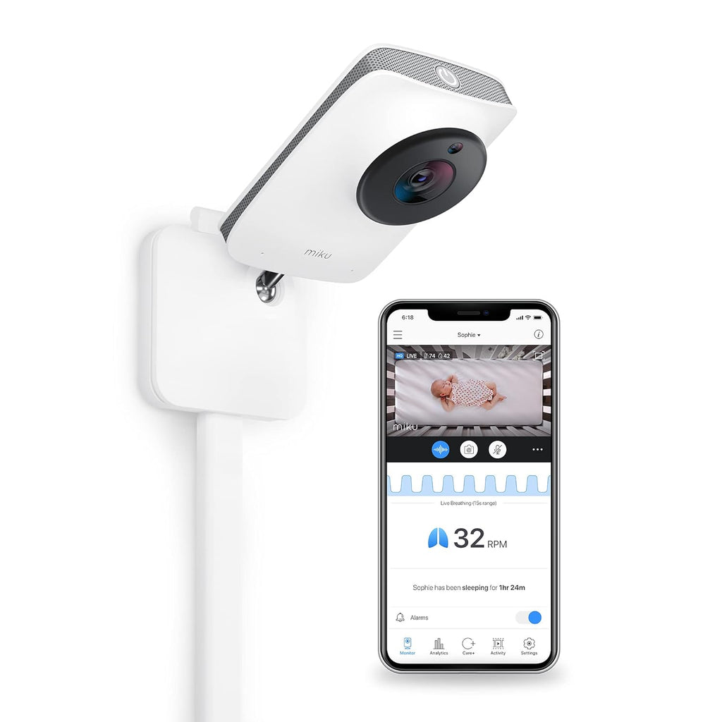 Contact-Free Breathing & Sleep Tracking Monitor with HD Video, Night Vision, Two-Way Talk Z961935