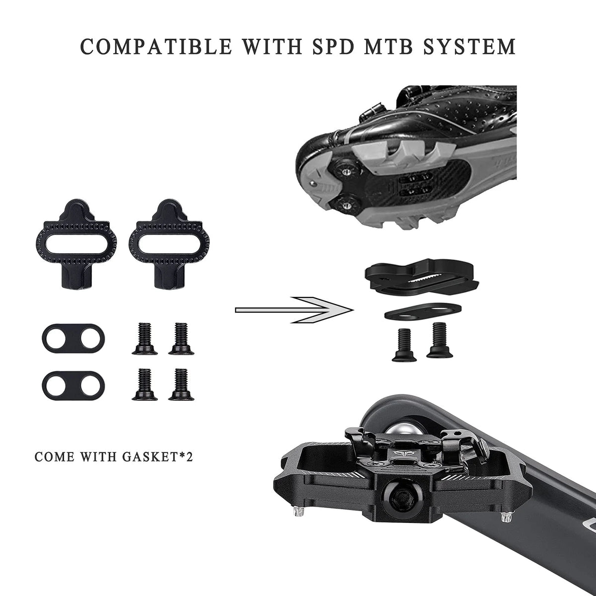 Dual Sided Bike Pedals with 3 Sealed Bearings Y57179
