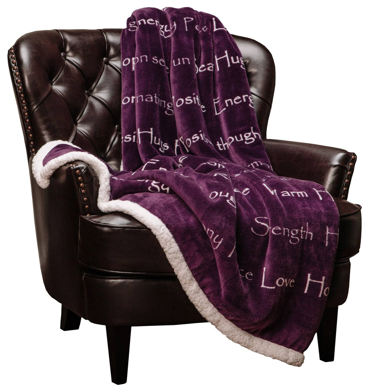 King Bed Violet Purple Sherpa Microfiber Blanket O26267