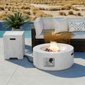 40,000 BTU Outdoor 28-inch Round Propane Fire Pit Table Set H911
