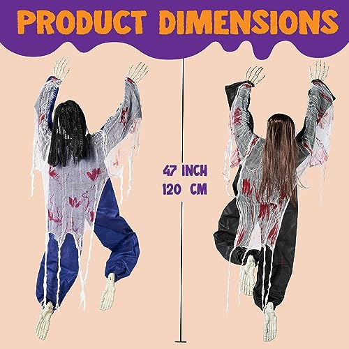 47" Halloween Climbing Zombies Wall Decoration 2 Pcs P522209