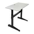 47x27 Pneumatic Adjustable Worksurface Silver Gray Rectangle Top N7684