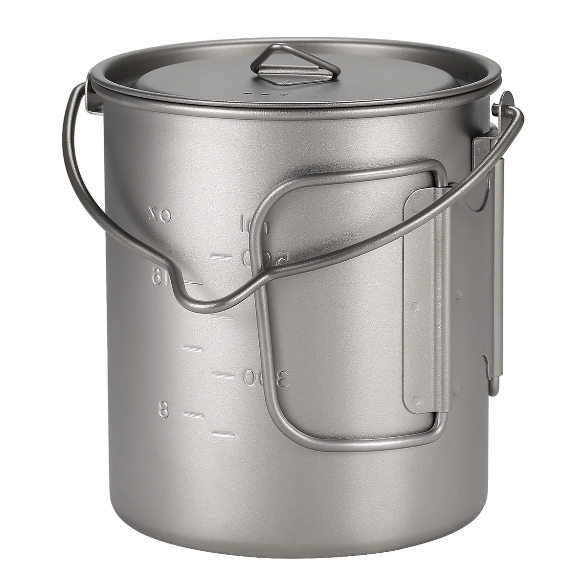 750ml Ultralight Camping Cooking Pot with Lid and Foldable Handle H3467