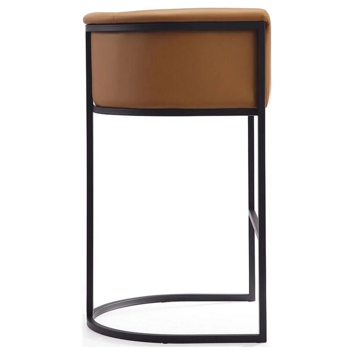 Camel and Black Metal Barstool Set of 2 I8880