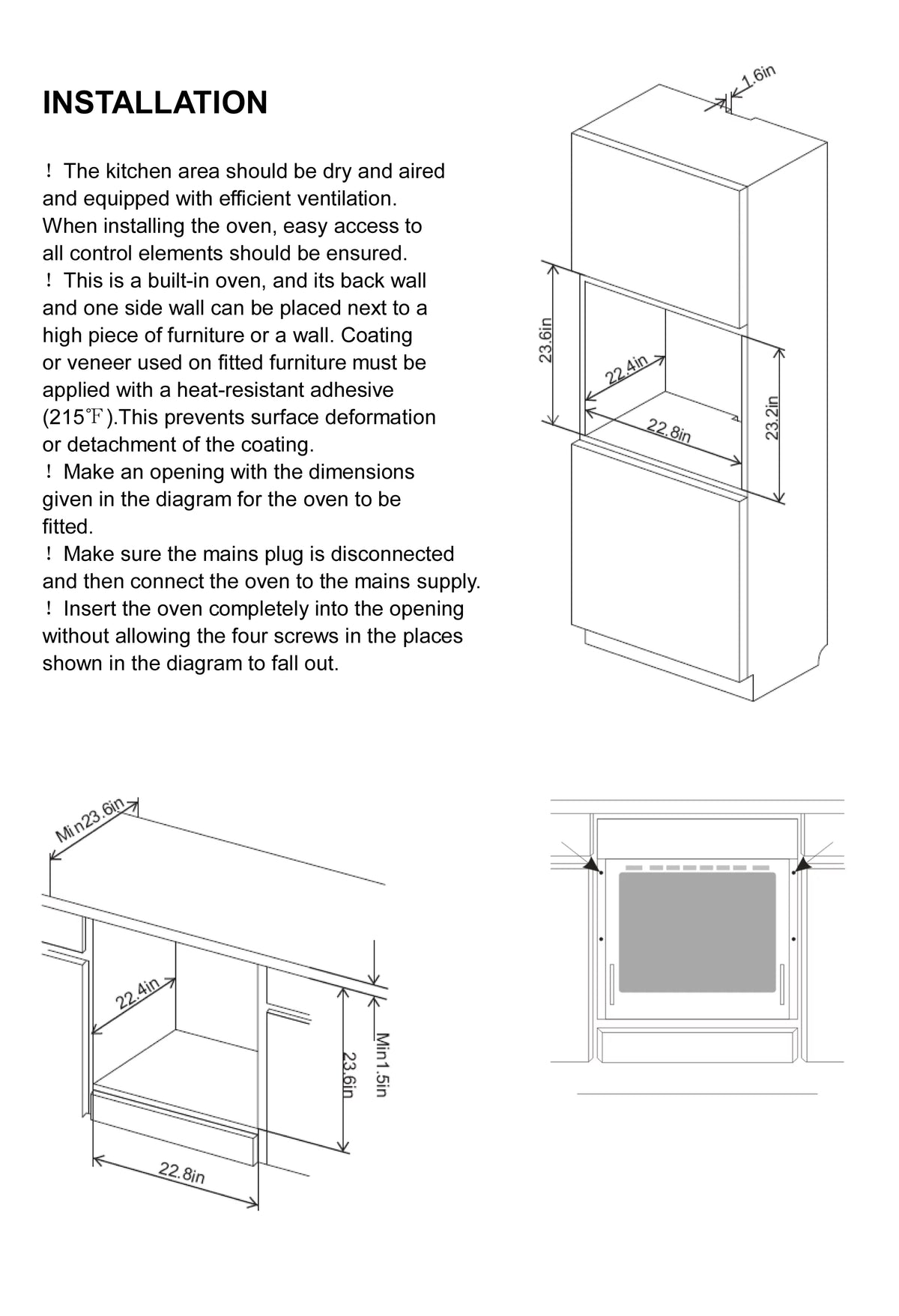 24 inch Electric Single Wall Oven with Convection N36238