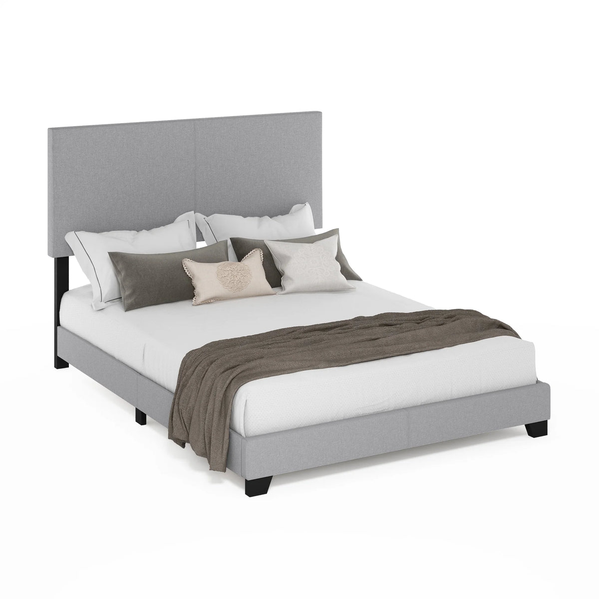Black PU Leather Twin XL Upholstered Bed Frame G295537