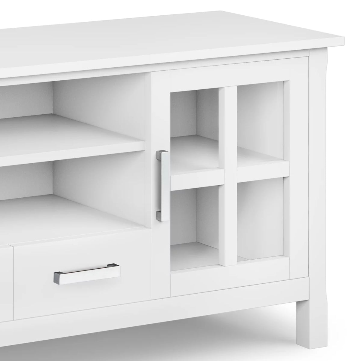 White Solid Wood 60 inch TV Media Stand N308908
