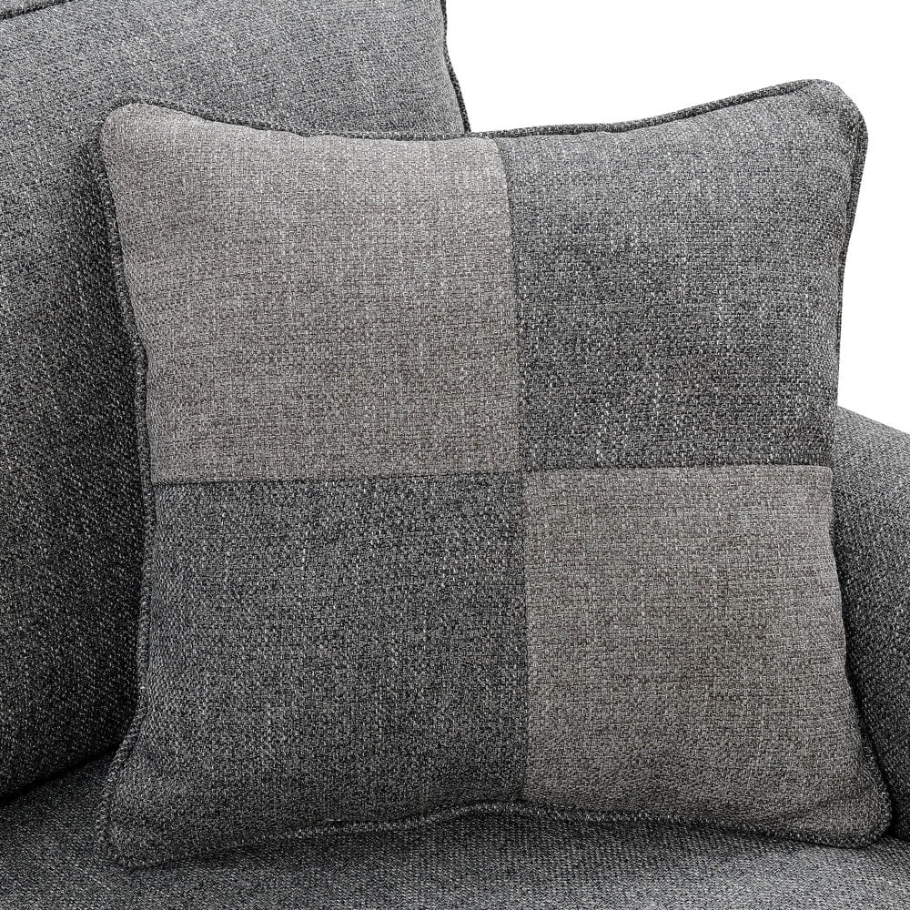 Dark Grey L-Shaped Sectional Sofa D81932