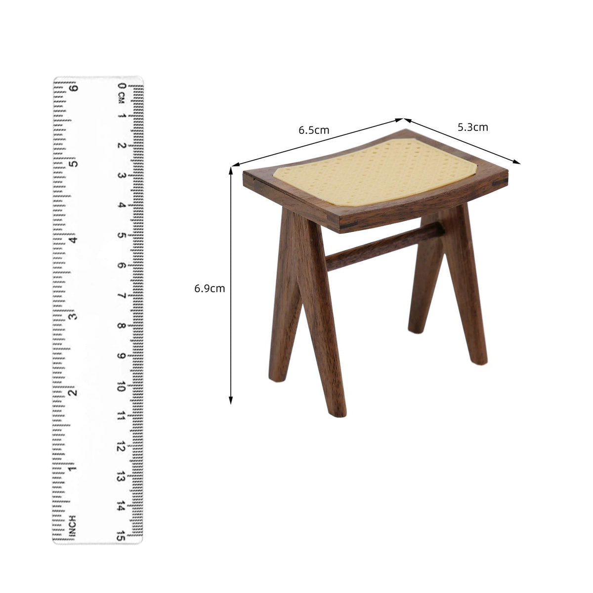 Black Walnut Dollhouse Miniature Dining Chairs W36273