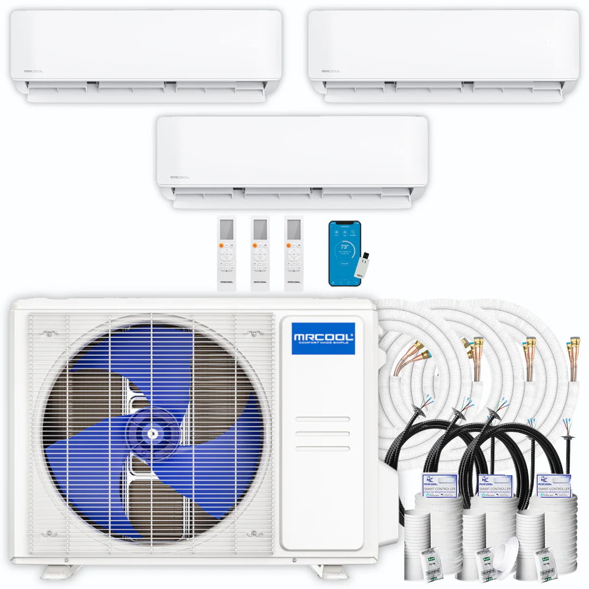 42,000 BTU 3 Zone Ductless Air Conditioner and Heat Pump V615951