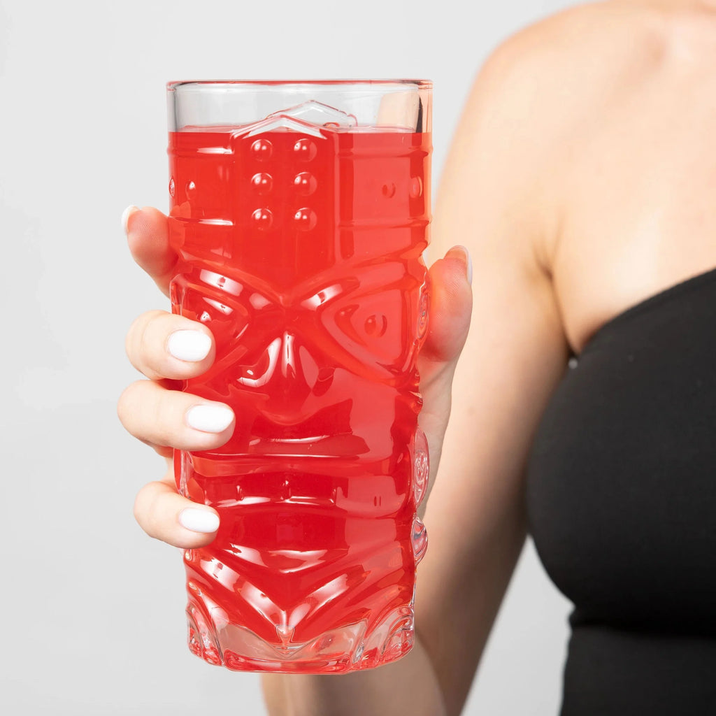 Clear Tiki Glasses, Set of 4, 450 ML O413246