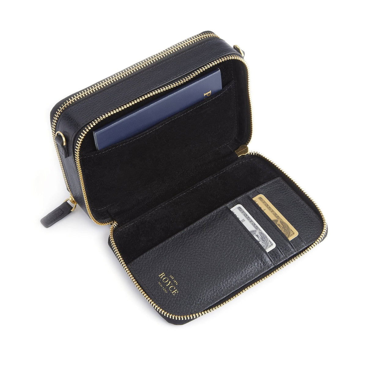 Blue Leather Crossbody Camera Bag K1447