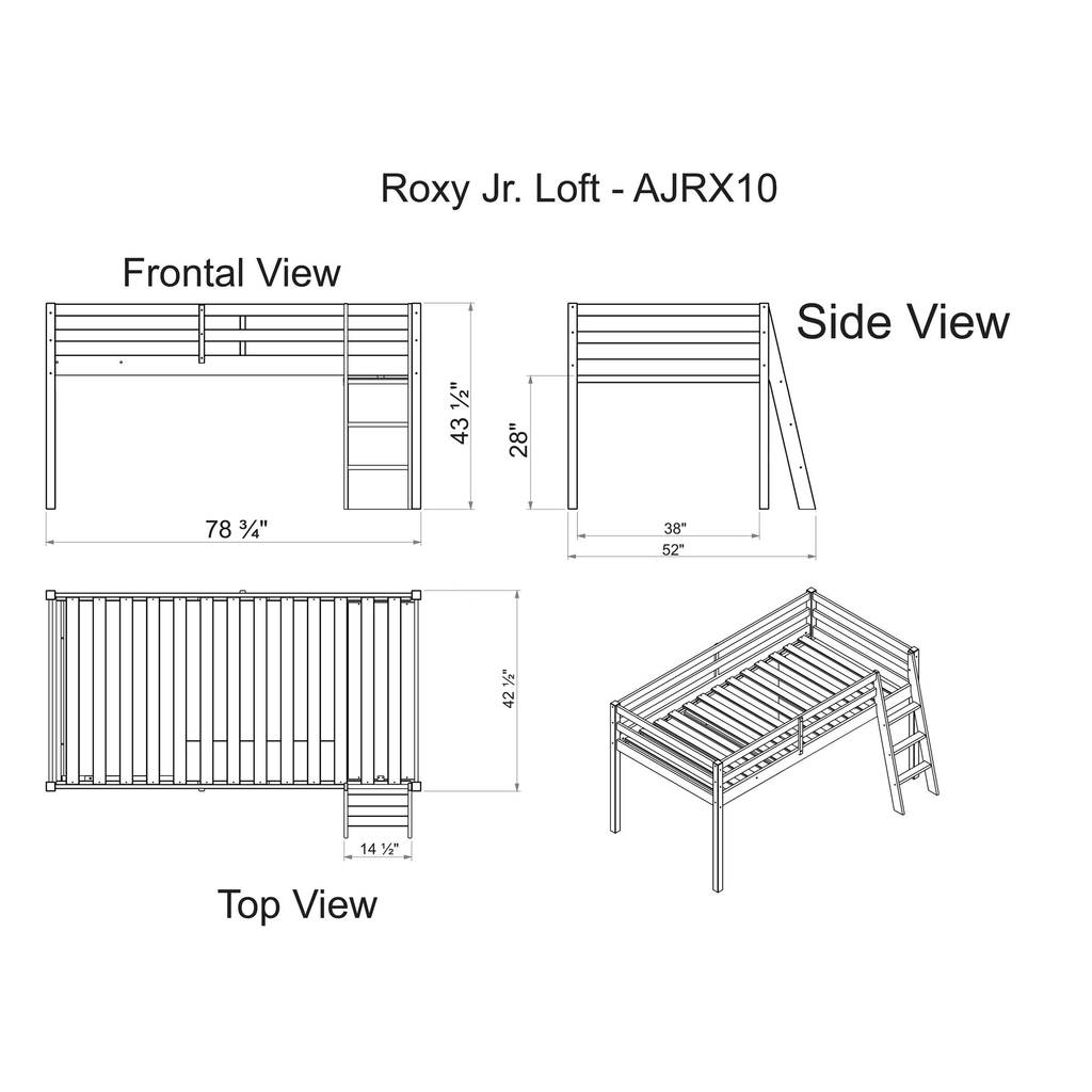 Twin Junior Loft Tent Bed O7176