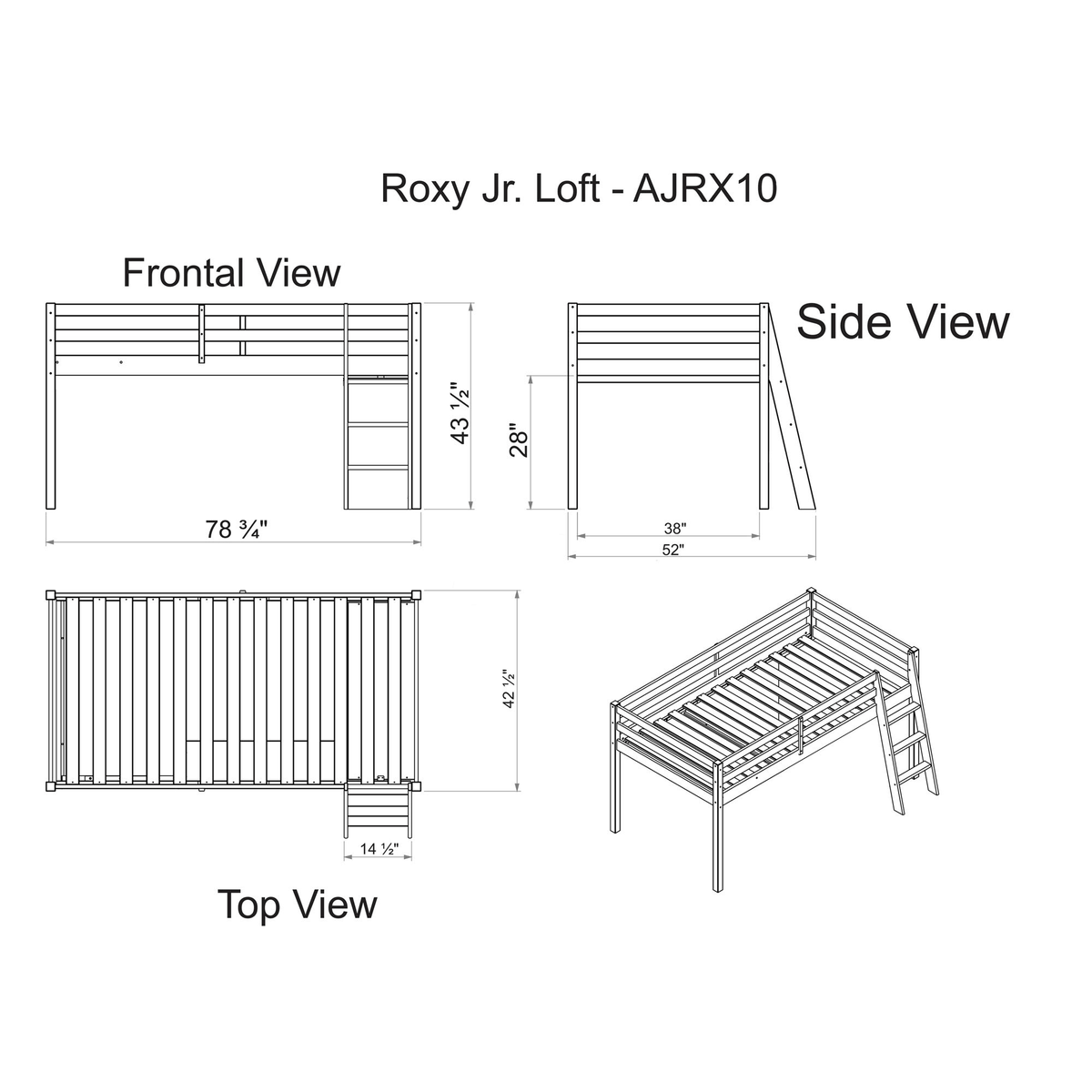 Twin Junior Loft Tent Bed O7176