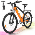 Electric Bike 26 350W Mountain Bicycle 36V 10Ah Removable Battery 21-Speed Orange L65155