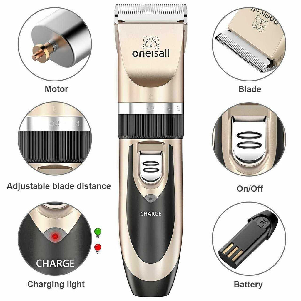 Dog Shaver Clippers Low Noise Rechargeable Cordless Electric Quiet Hair Clippers Set Q557895