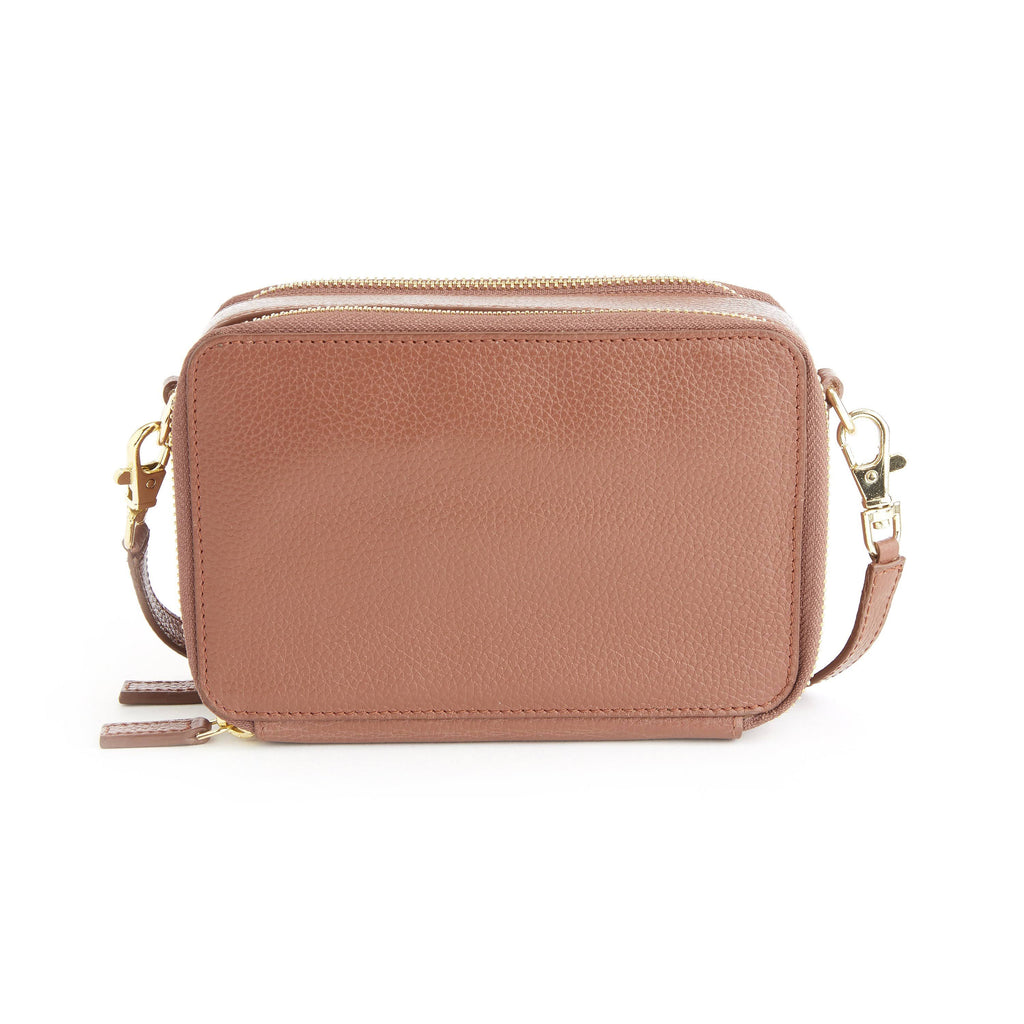 Blue Leather Crossbody Camera Bag K1447